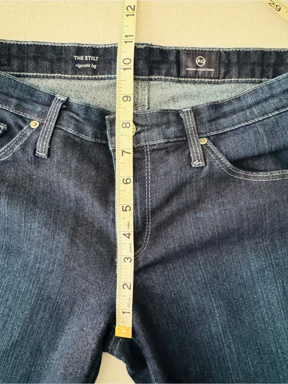 AG Adriano Goldschmied The Stilt Cigarette Leg Jeans 29R Dark Wash Stretch